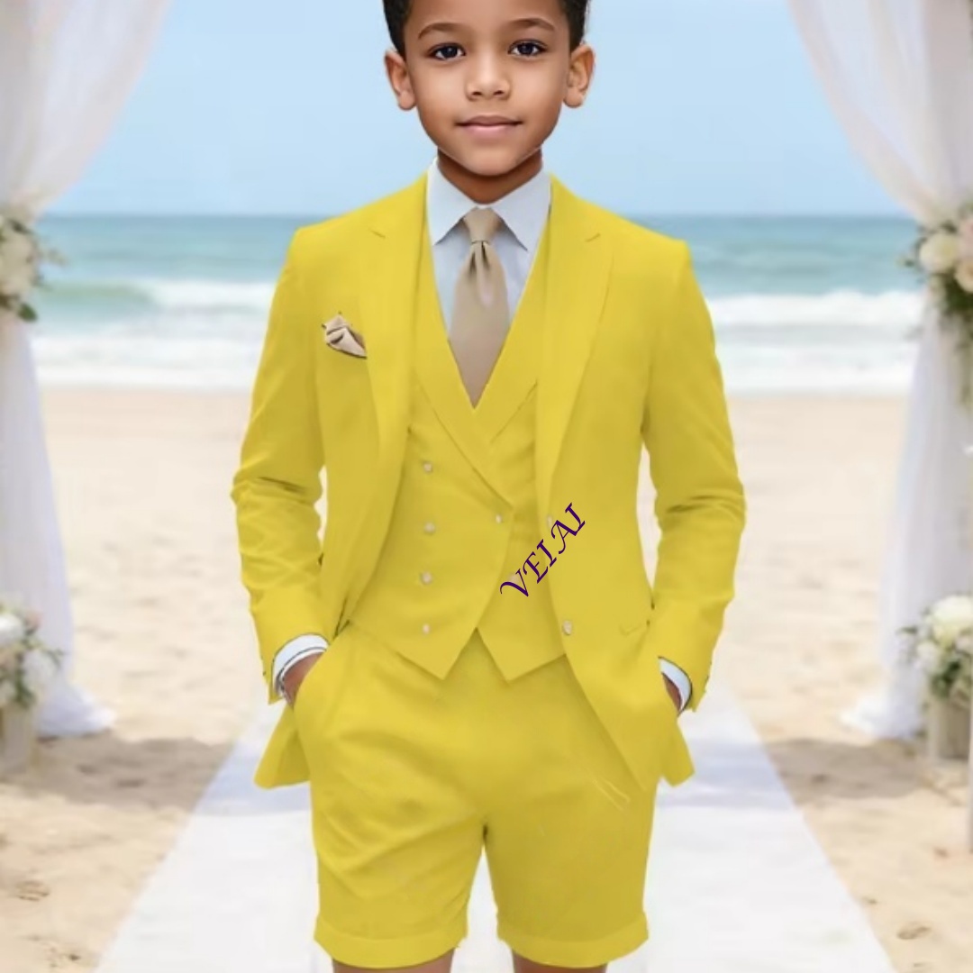 Event & Party Supply Photos - Классический льняной костюм из трех предметов