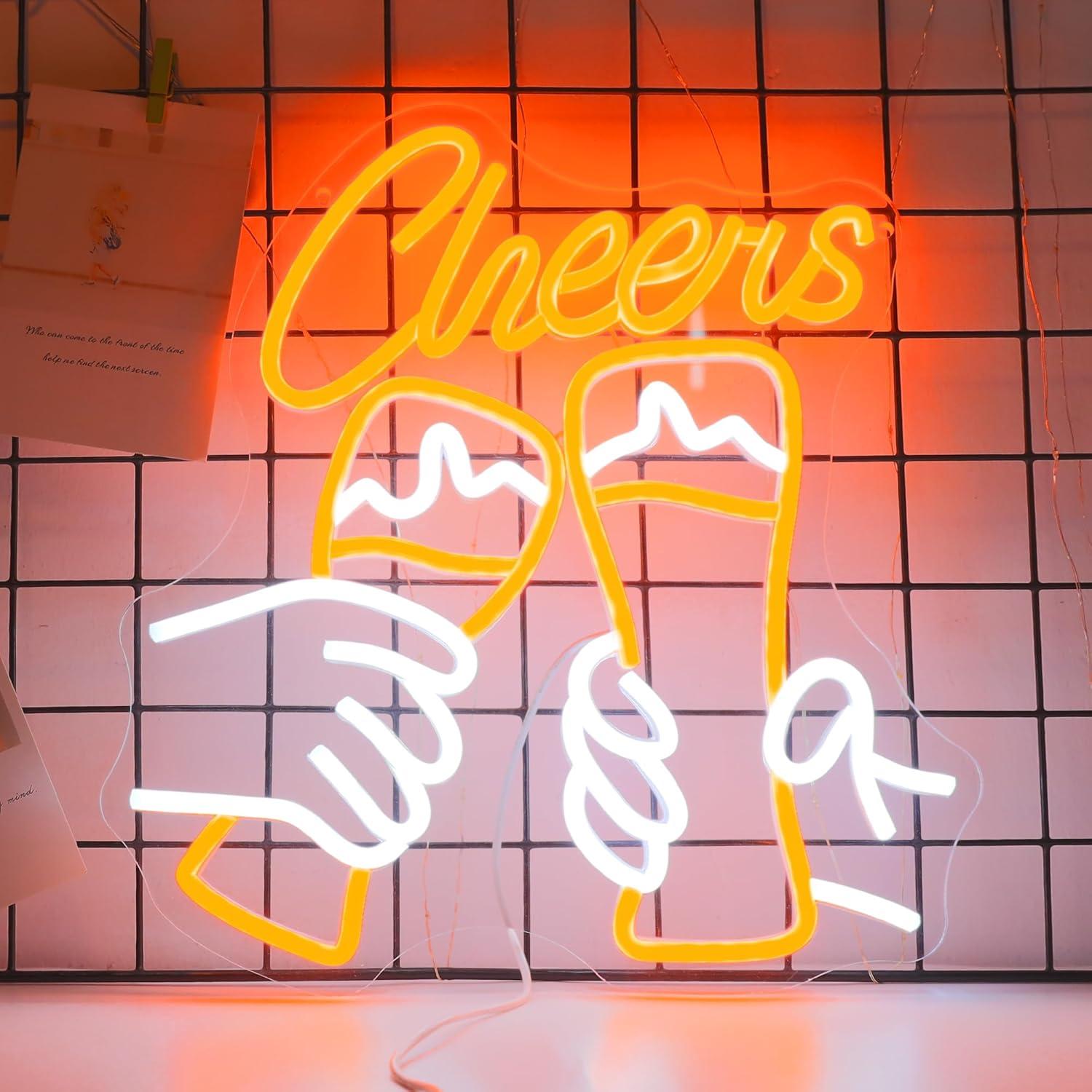 Neon Sign Party - Неоновая вывеска «Cheers Cocktail» с USB-подсветкой