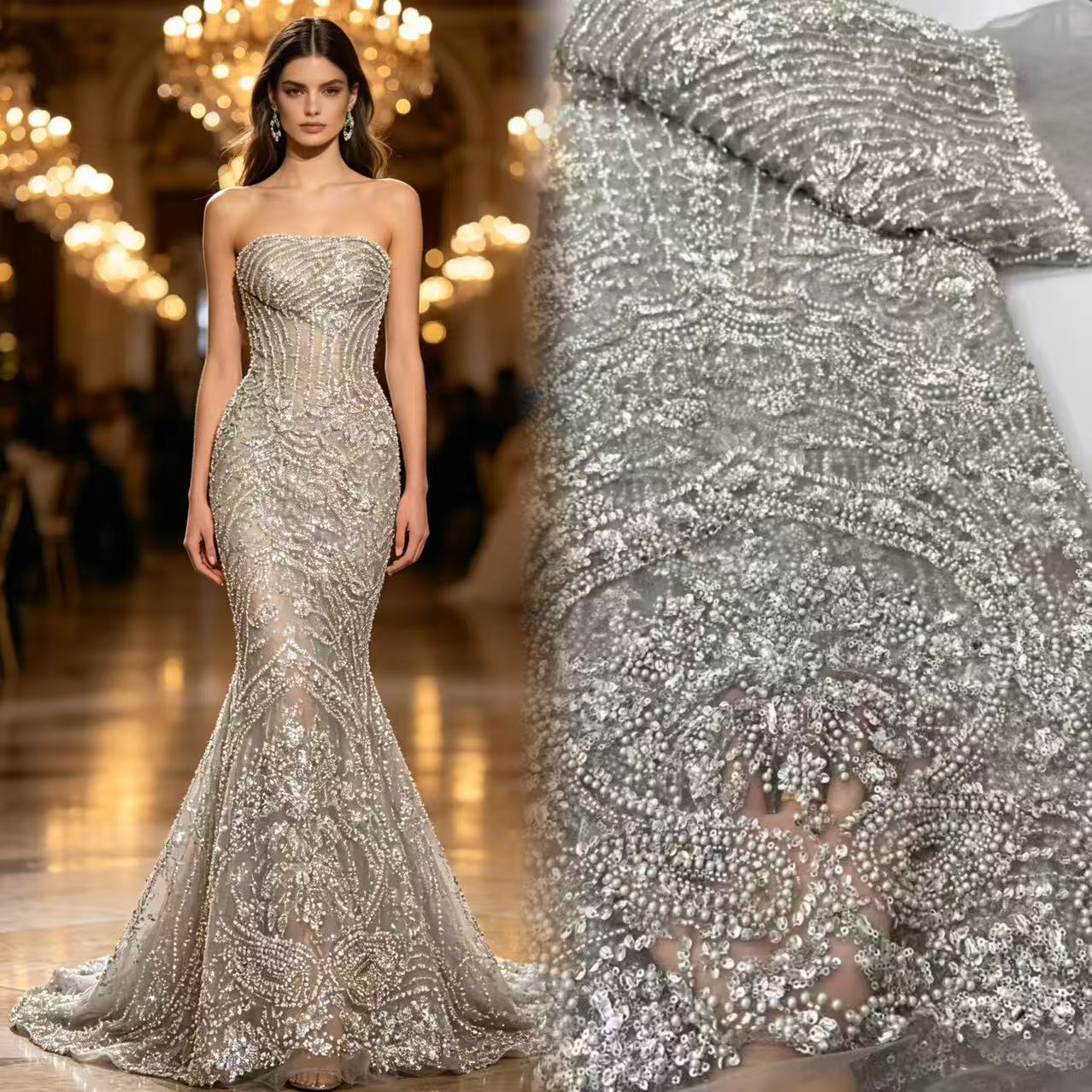 Элитное французское кружево из – обзор и цена Glitter Tablecloth